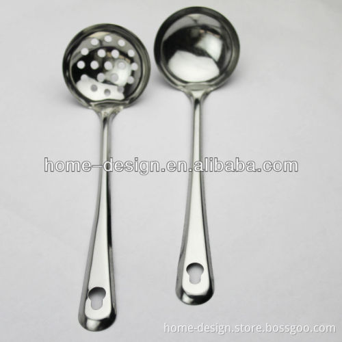 Stainless steel soup ladle & soup skimmer set